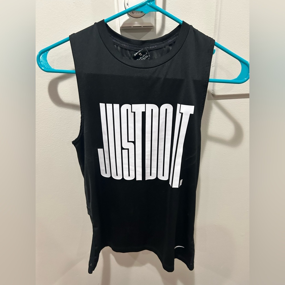 Nike Pro Fitted Training Tank Extra Small Black Mesh